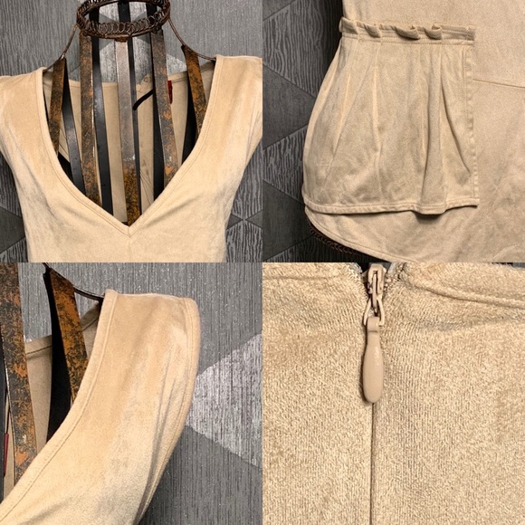 Love Scarlett Faux-Suede Asymmetrical Blouse - Picture 4 of 6